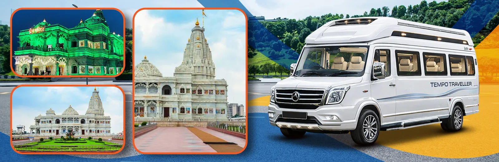 Delhi to Mathura Vrindavan Tempo Traveller