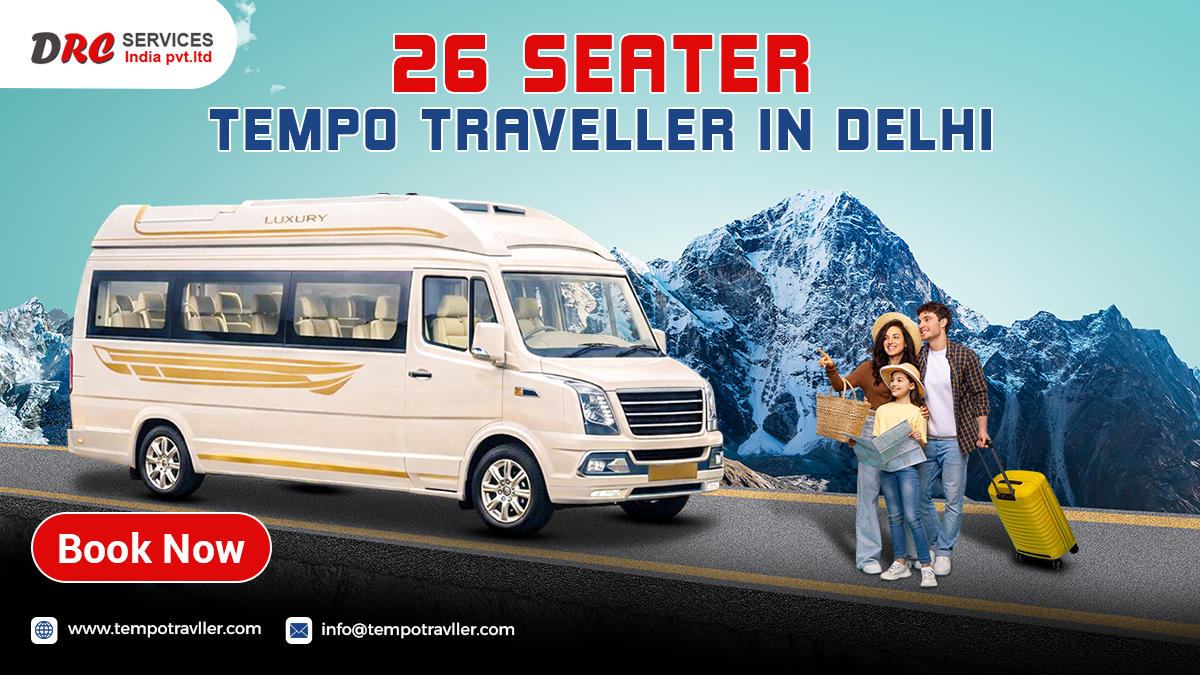 26 Seater Tempo Traveller Hire in Delhi